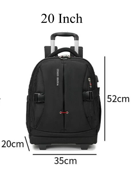Sacs de voyage à roulettes – Sac à dos trolley 20 pouces – Bagage cabine d'affaires élégant et pratique