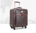 Valise de Voyage en Cuir PU à Roulettes – Bagage Cabine à Main Spinner Élégant et Durable