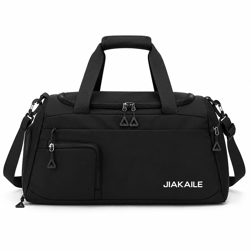 Sac de sport JIAKAILE Noir Minuit grande capacité avec compartiment chaussures et bandoulière amovible
