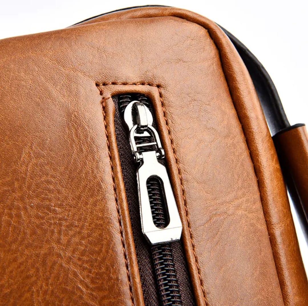 Sac Bandoulière Homme Cuir PU – Sacoche Business Jeep Buluo | Livraison Maroc