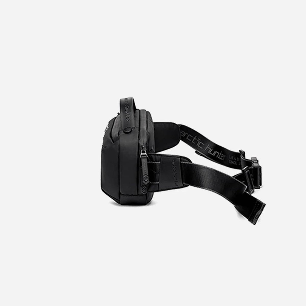 Arctic Hunter Sling Bag Homme Noir – Sac Bandoulière Crossbody Résistant à l’Eau pour Voyage & Quotidien