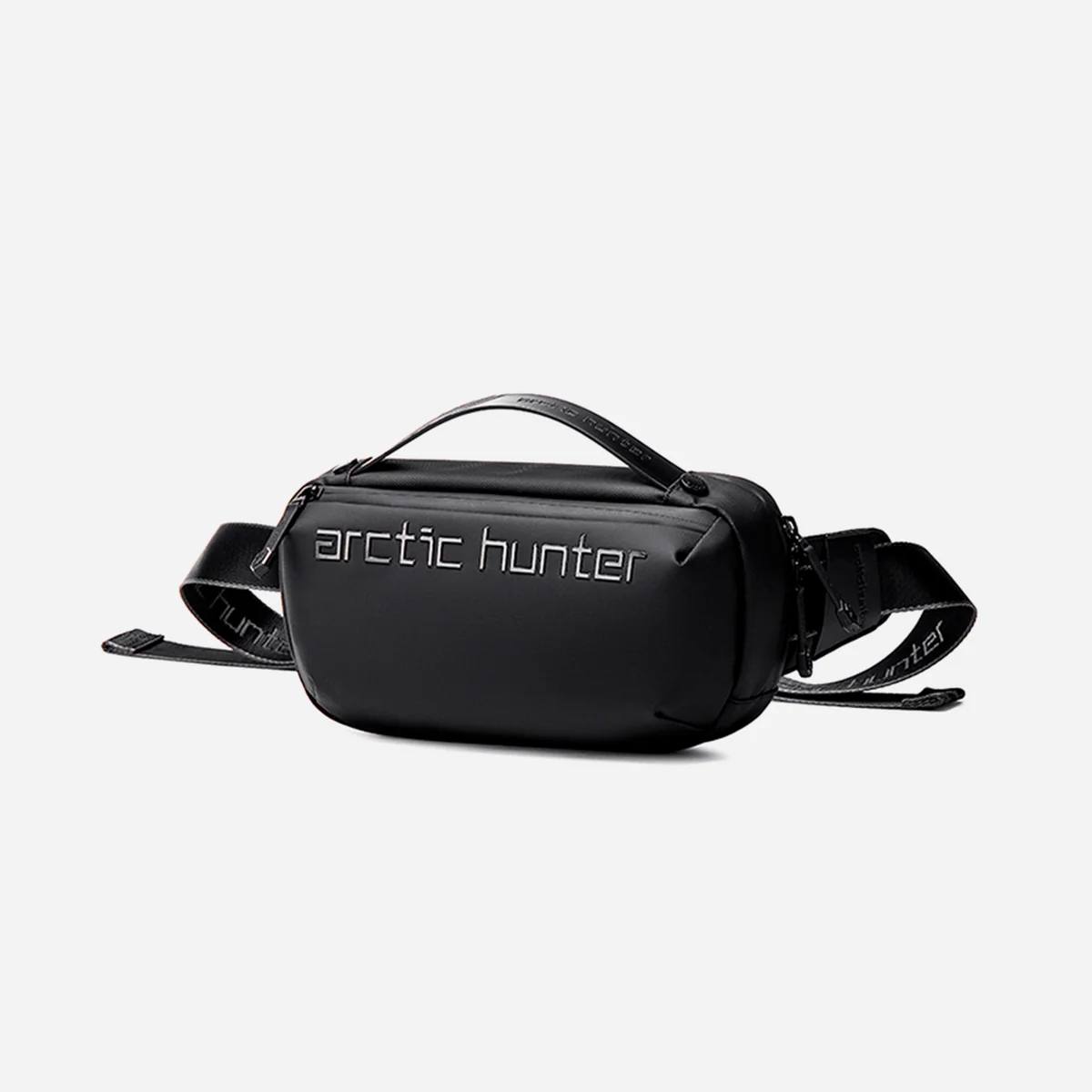 Arctic Hunter Sling Bag Homme Noir – Sac Bandoulière Crossbody Résistant à l’Eau pour Voyage & Quotidien