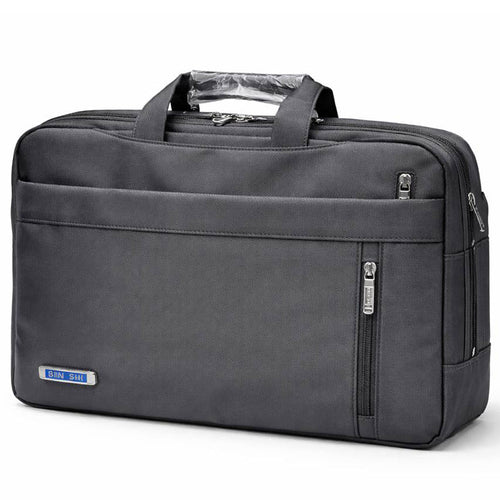 Cartable PC gris moderne convertible en sac à dos, sac ordinateur portable idéal travail et voyage