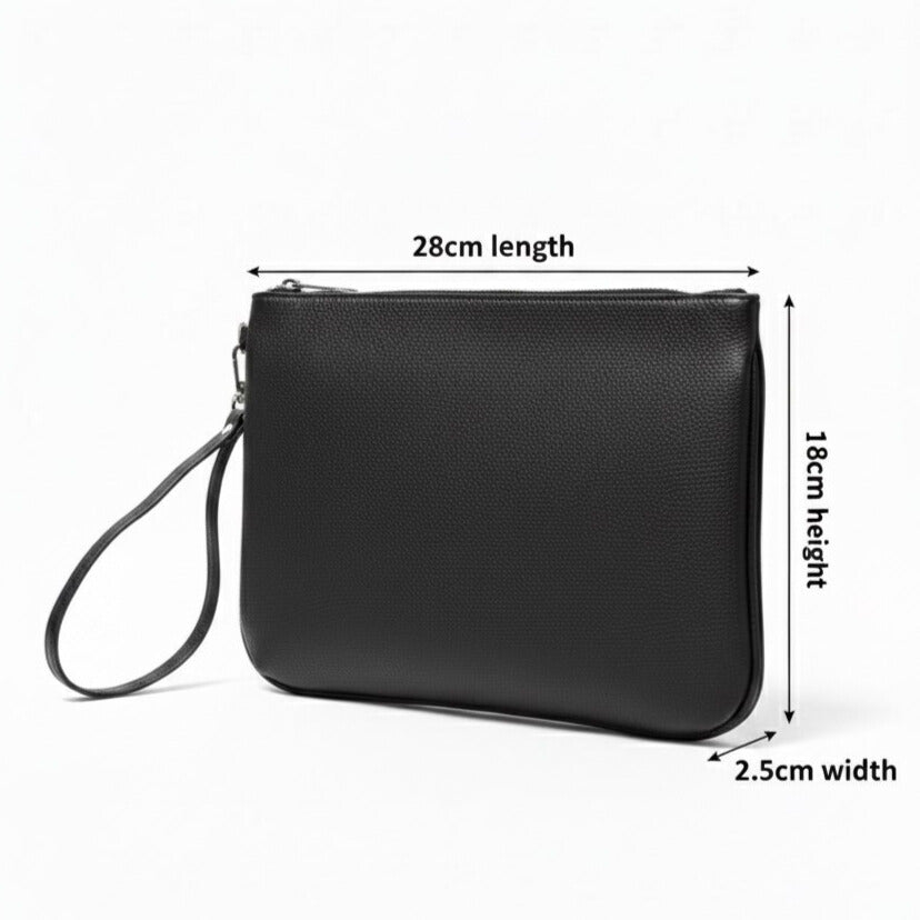 ClutchBag Homme en Semi-Cuir – Pochette Élégante pour Téléphone, Documents et Accessoires