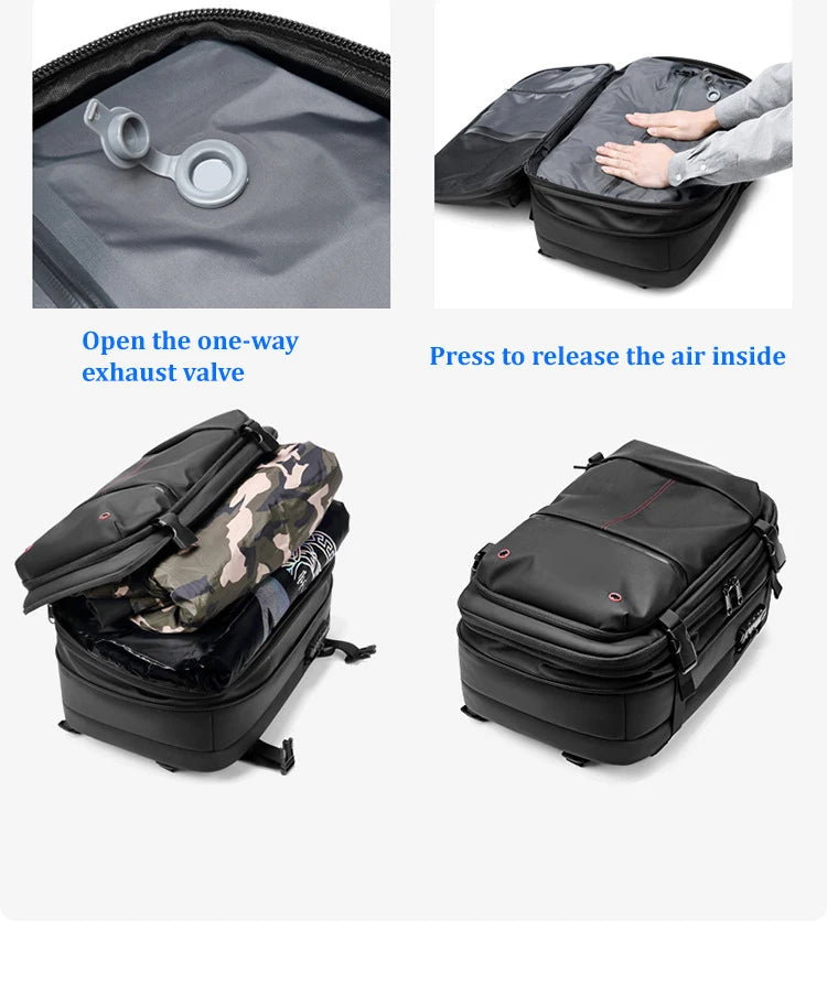 Kit de sacs sous vide pour voyage permettant un gain de place maximal