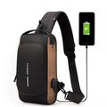Sac à bandoulière unisexe Antivol de Sport avec Chargement USB