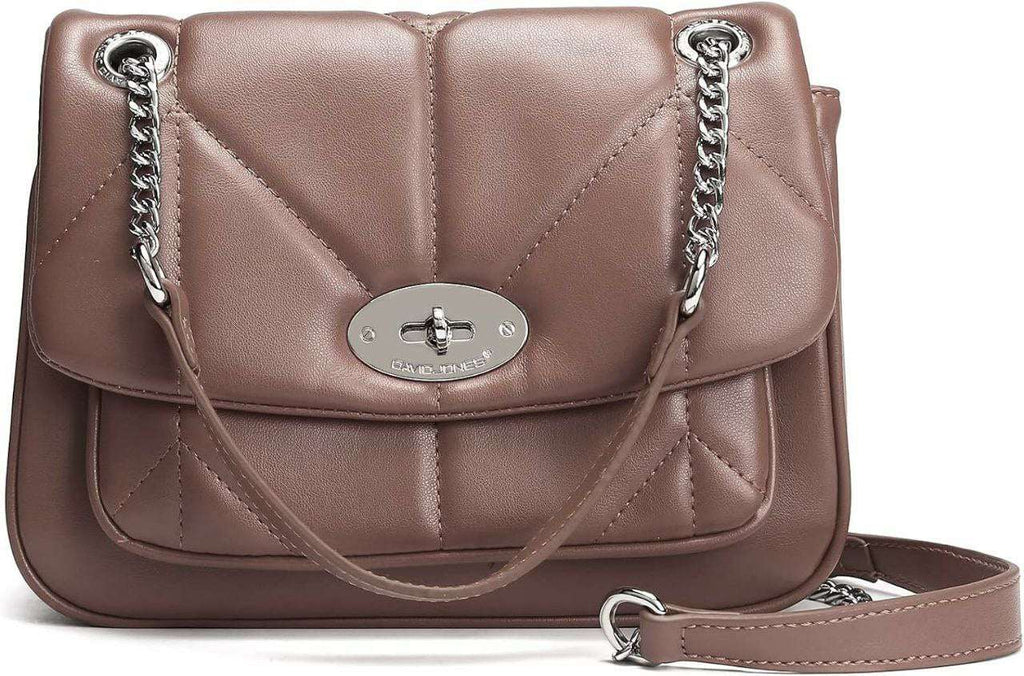David Jones - Sac Bandoulière Matelassé Rabat Tourniquet Cuir PU Femme
