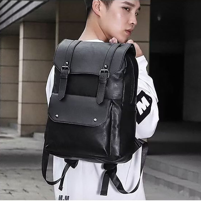 Sac à dos élégant en simili cuir — Style vintage minimaliste | Livraison rapide