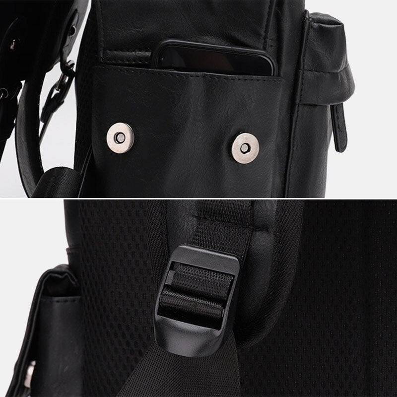 Sac à dos rétro en simili cuir — Style vintage bohème | 3 coloris