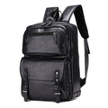 Sac à dos cuir PU noir homme — Style urbain | Compartiment PC 15,6"