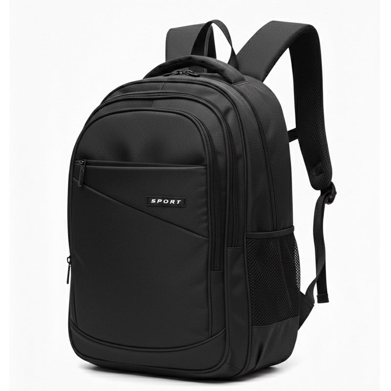 1️⃣ Sac à dos sport noir grande capacité 47 cm vue arrière porté
