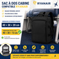 Sac à dos voyage anti-vol résistant à l'eau bagage cabine avion