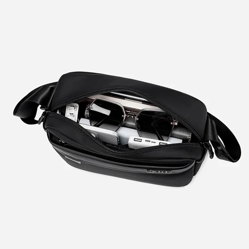 Sac Bandoulière Imperméable Unisexe – Sacoche Crossbody Oxford Multicompartiments Noir