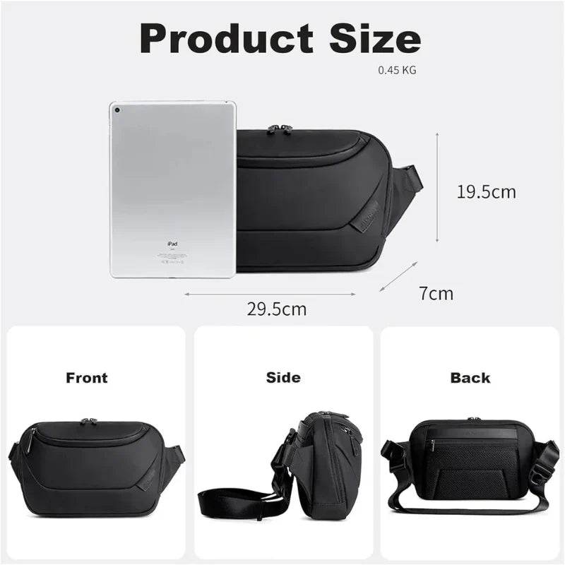 Sac bandoulière anti-vol homme femme — imperméable, léger 450g, grande capacité, idéal voyage randonnée bureau