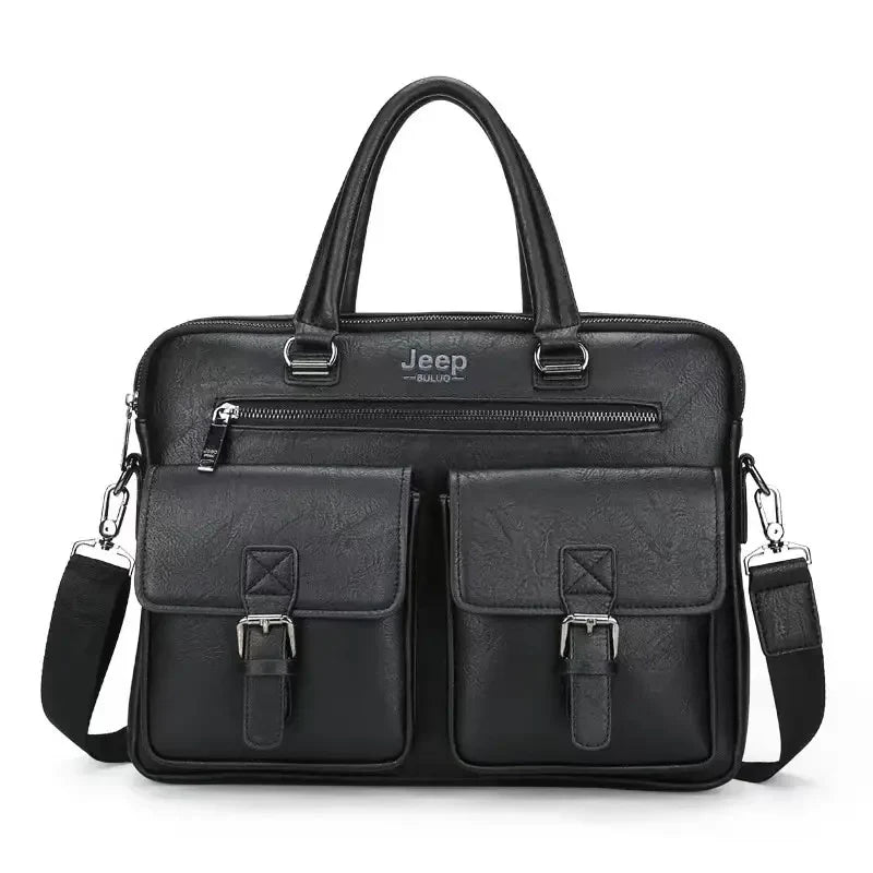 Sac business en cuir JEEP Buluo pour ordinateur portable