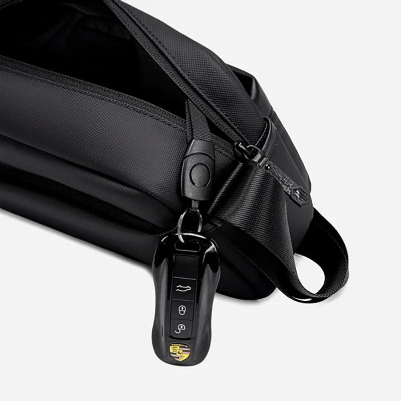 Sac Bandoulière Imperméable Unisexe – Sacoche Crossbody Oxford Multicompartiments Noir