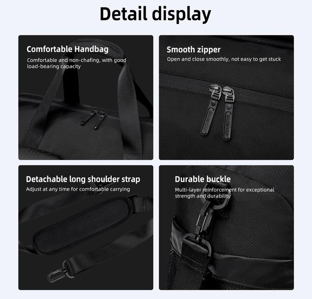 Sac de Sport & Voyage Grande Capacité 28L – Imperméable, Compartiment Chaussures & Bandoulière