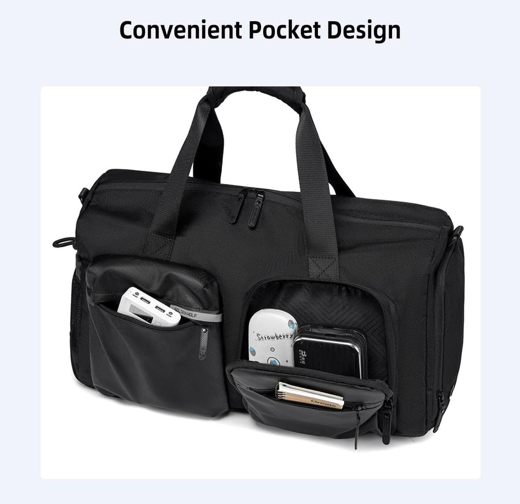 Sac de Sport & Voyage Grande Capacité 28L – Imperméable, Compartiment Chaussures & Bandoulière
