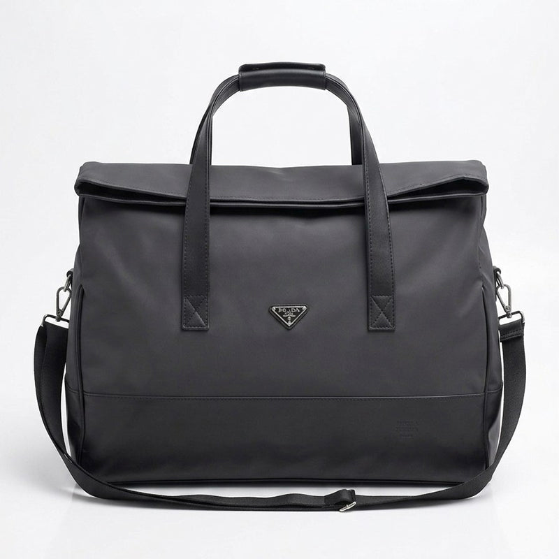 Sac de Voyage Femme Grande Capacité – Duffel Bag Élégant Nylon & Cuir | Sac Cabine 53cm | Livraison Maroc