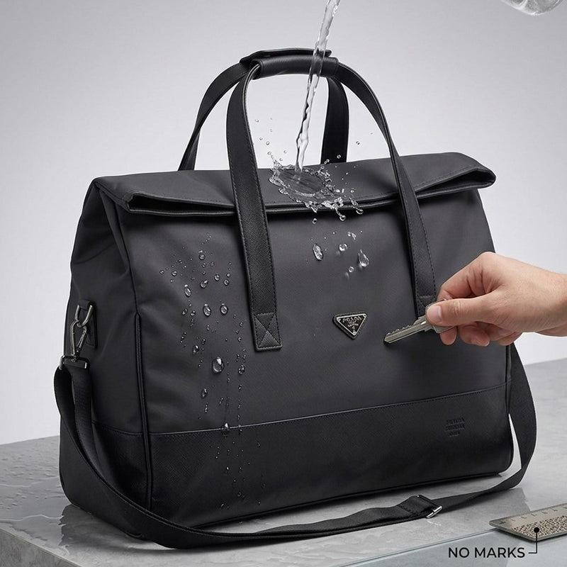 Sac de Voyage Femme Grande Capacité – Duffel Bag Élégant Nylon & Cuir | Sac Cabine 53cm | Livraison Maroc