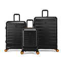  Set de 3 valises rigides noir avec ouverture frontale pour ordinateur portable